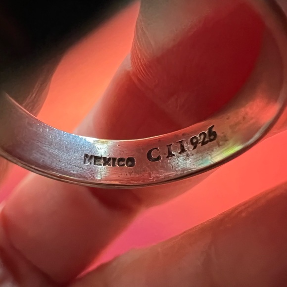 Vintage sterling silver Malachite ring. - Picture 4 of 7